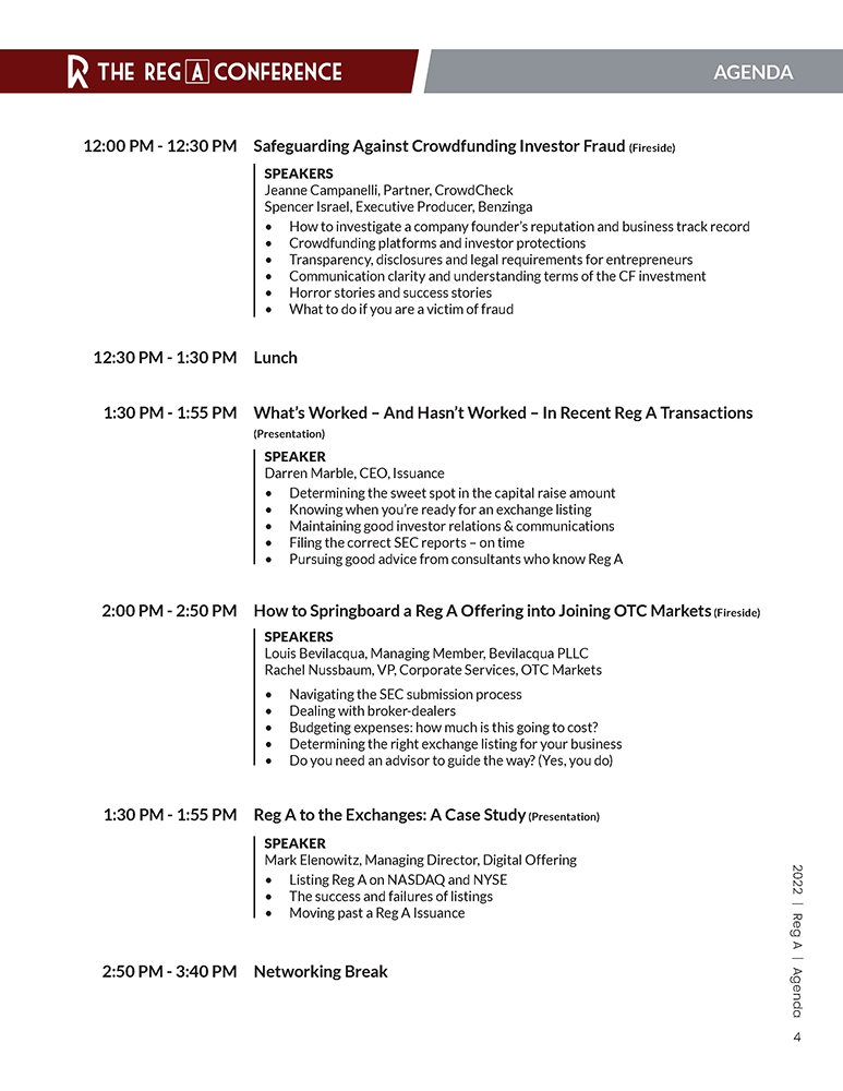 The Reg A Conference 2022 - Agenda_Page_2
